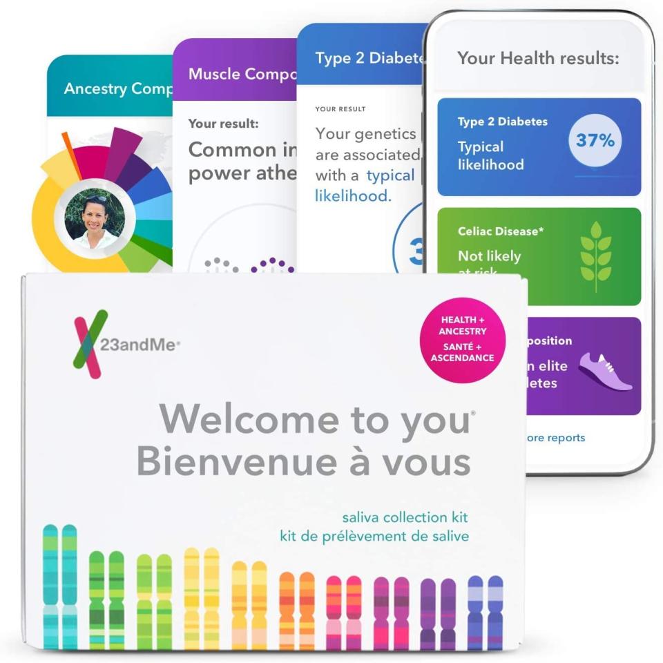 23andMe Health + Ancestry Service: Personal Genetic DNA Test Including Health Predispositions, Carrier Status, Wellness, and Trait Reports 