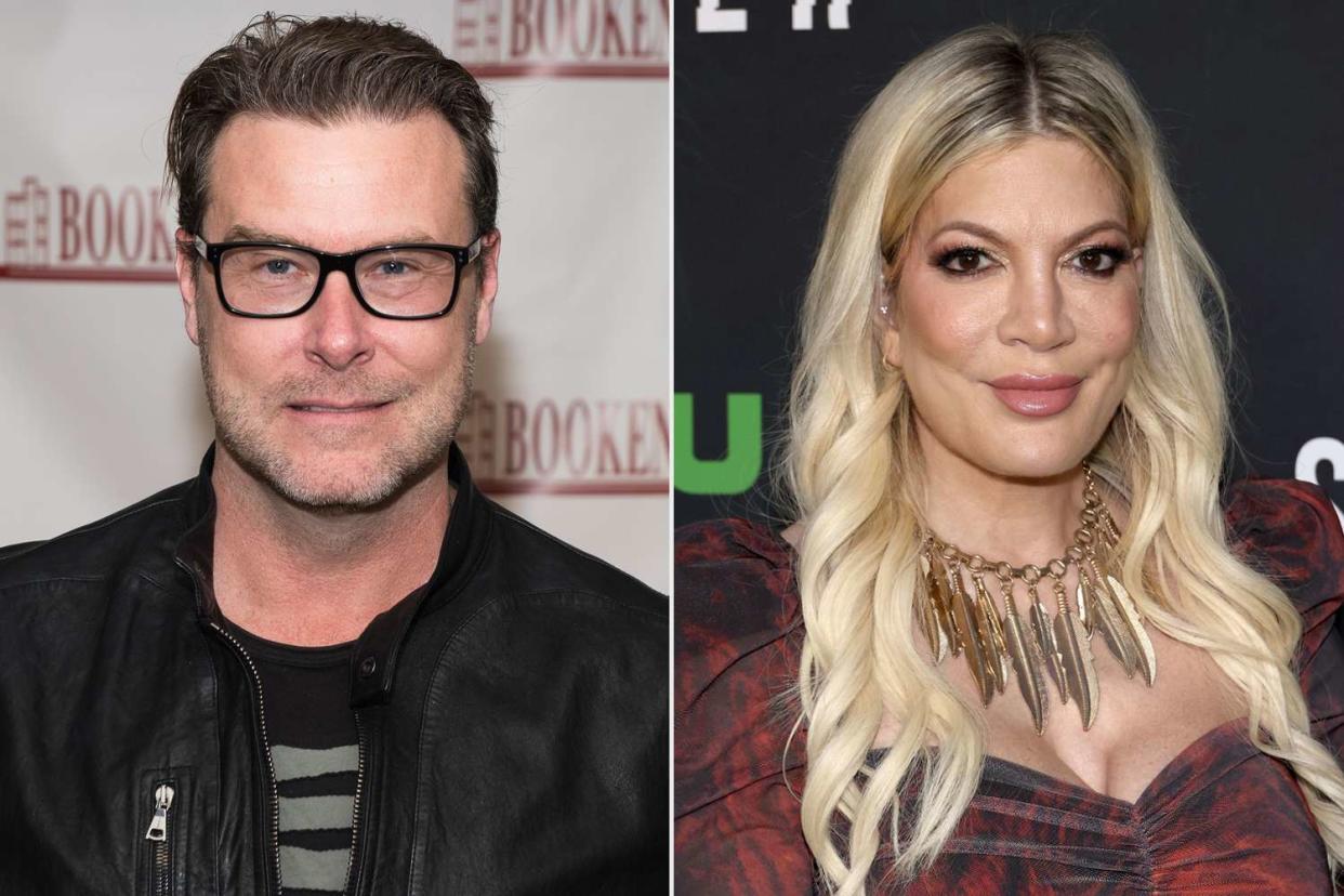 <p>Dave Kotinsky/Getty, David Livingston/Getty </p> (L) Dean McDermott and Tori Spelling