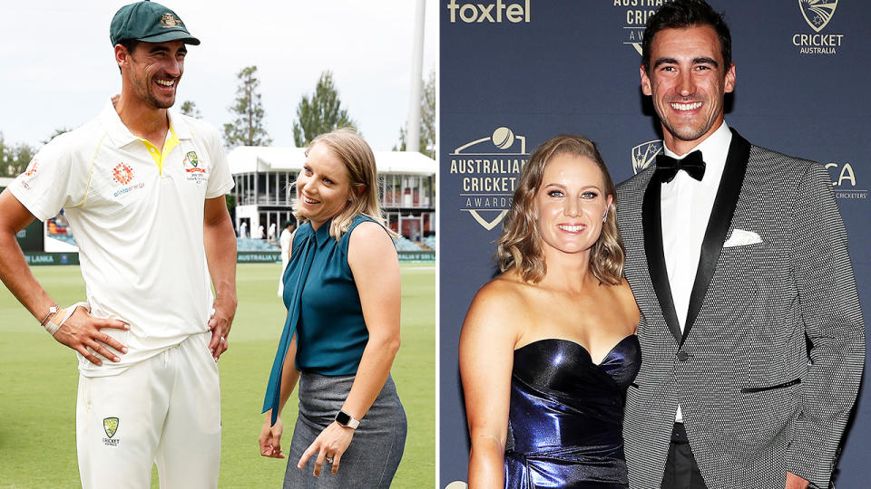 Mitchell Starc and wife Alyssa Healy.