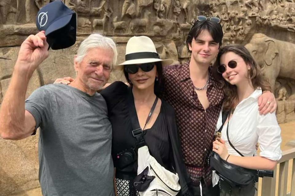 <p>Michael Douglas/Instagram</p> Catherine Zeta Jones and Michael Douglas on a family trip.