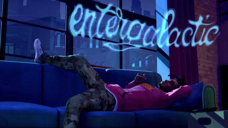 Kid Cudi’s character Jabari in a teaser for Netflix’s Entergalactic.