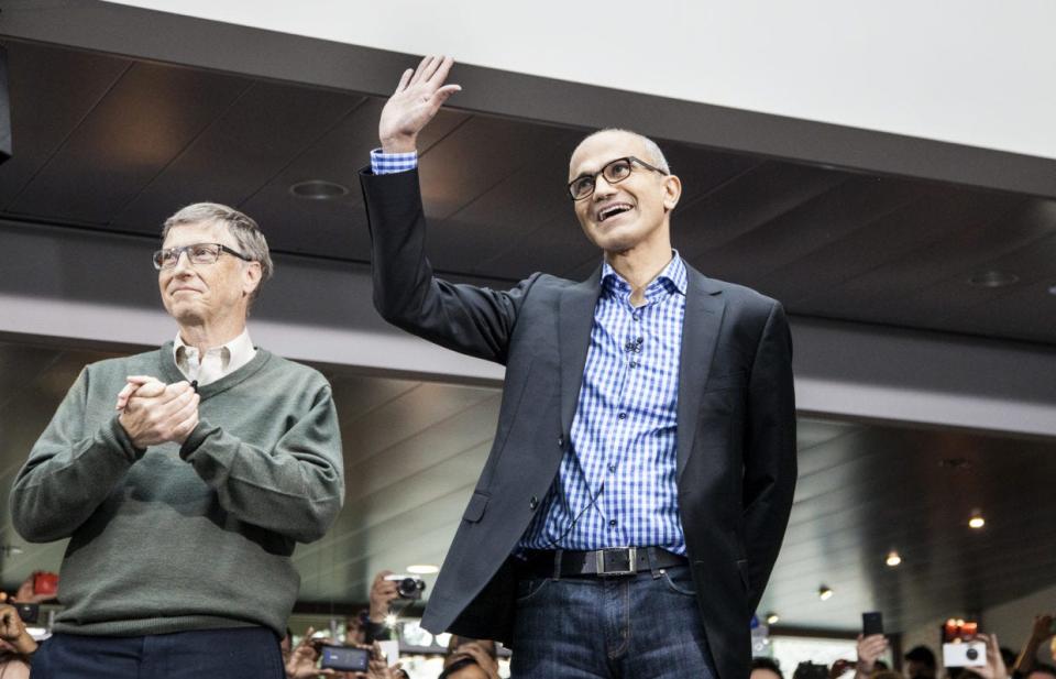 satya nadella bill gates microsoft