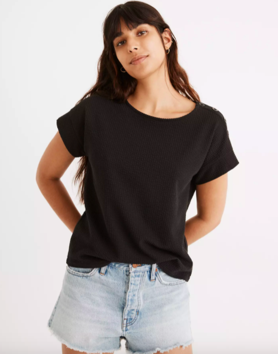 <p><strong>Madewell</strong></p><p>madewell.com</p><p><strong>$45.00</strong></p><p><a href="https://go.redirectingat.com?id=74968X1596630&url=https%3A%2F%2Fwww.madewell.com%2Fseersucker-button-shoulder-top-NA494.html&sref=https%3A%2F%2Fwww.harpersbazaar.com%2Ffashion%2Ftrends%2Fg36720043%2Fbest-plus-size-t-shirts-to-wear-with-everything%2F" rel="nofollow noopener" target="_blank" data-ylk="slk:Shop Now;elm:context_link;itc:0;sec:content-canvas" class="link ">Shop Now</a></p><p>This has fun button detailing on the shoulder. </p>