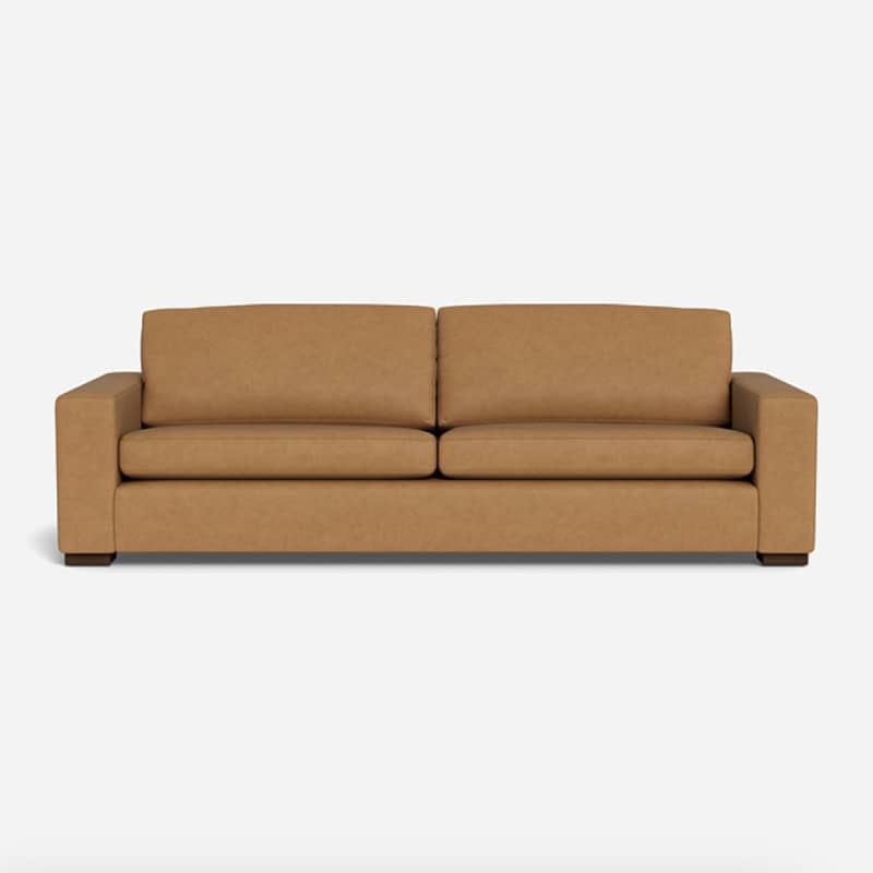 Barton Sofa in Tan Vegan Leather