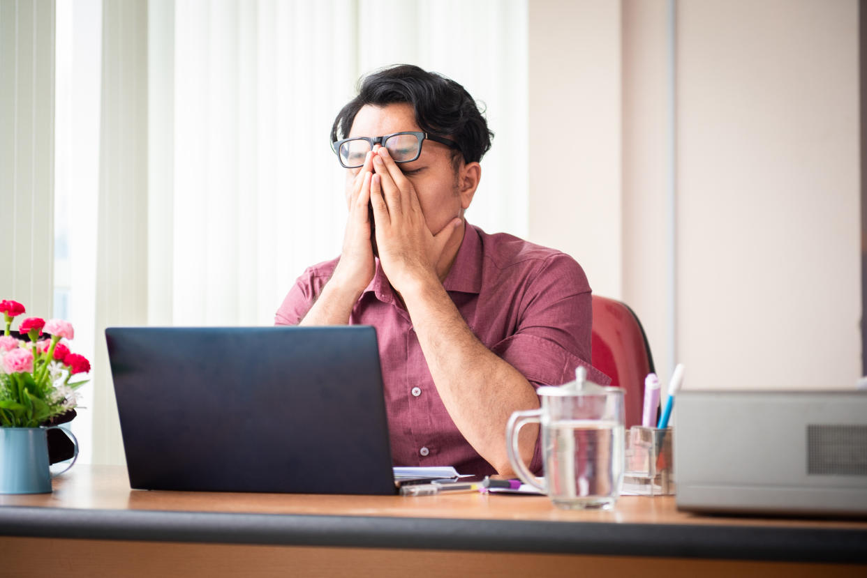 Office Worker Looking Stress