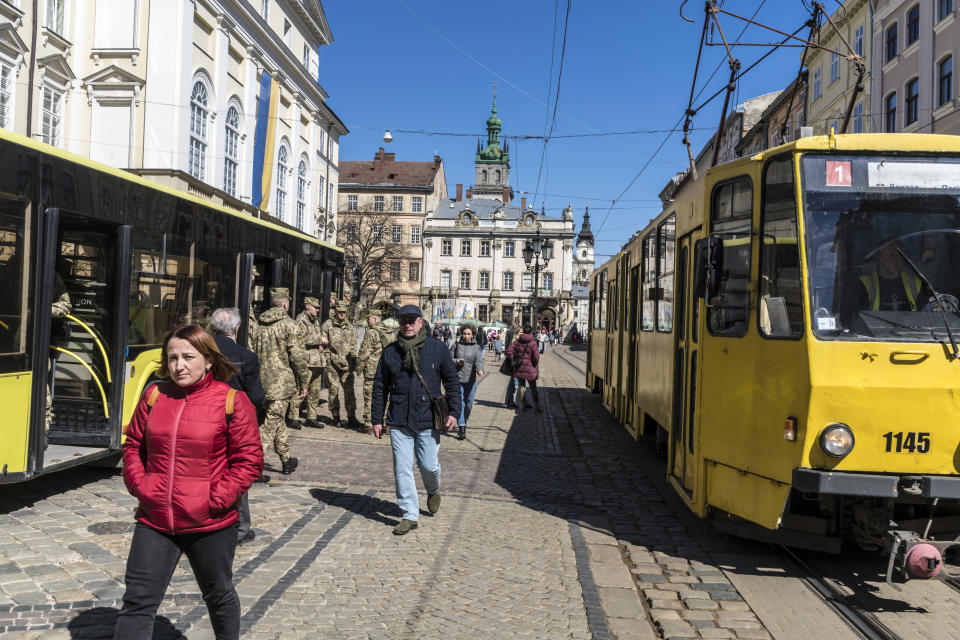 Lviv Ukraine with Phil McCausland (Brendan Hoffman for NBC News)