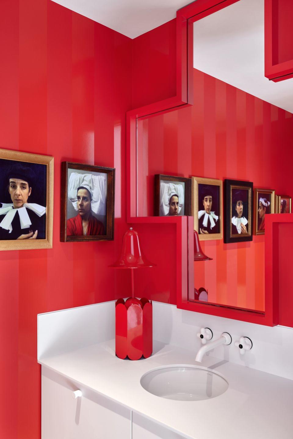 ghislane vinas red bathroom