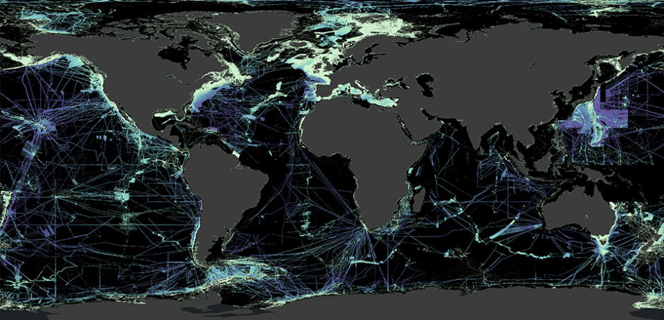 Mapa del fondo marino.