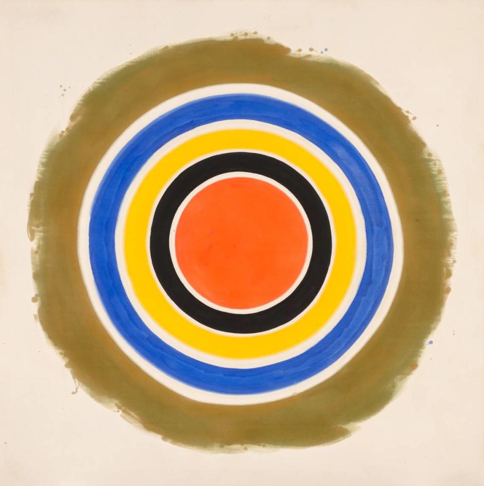 Kenneth Noland’s “This,” created in 1958-1959, is part of the Color Field Painting show at the NSU Art Museum. Courtesy of NSU Art Museum