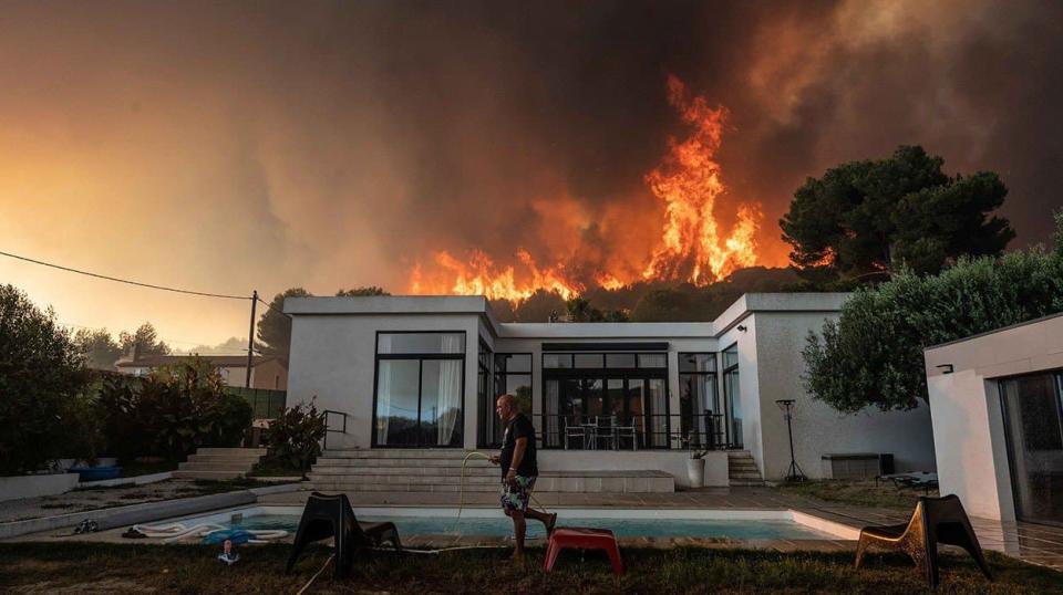 Près de Marseille mardi soir.  - XAVIER LEOTY / AFP