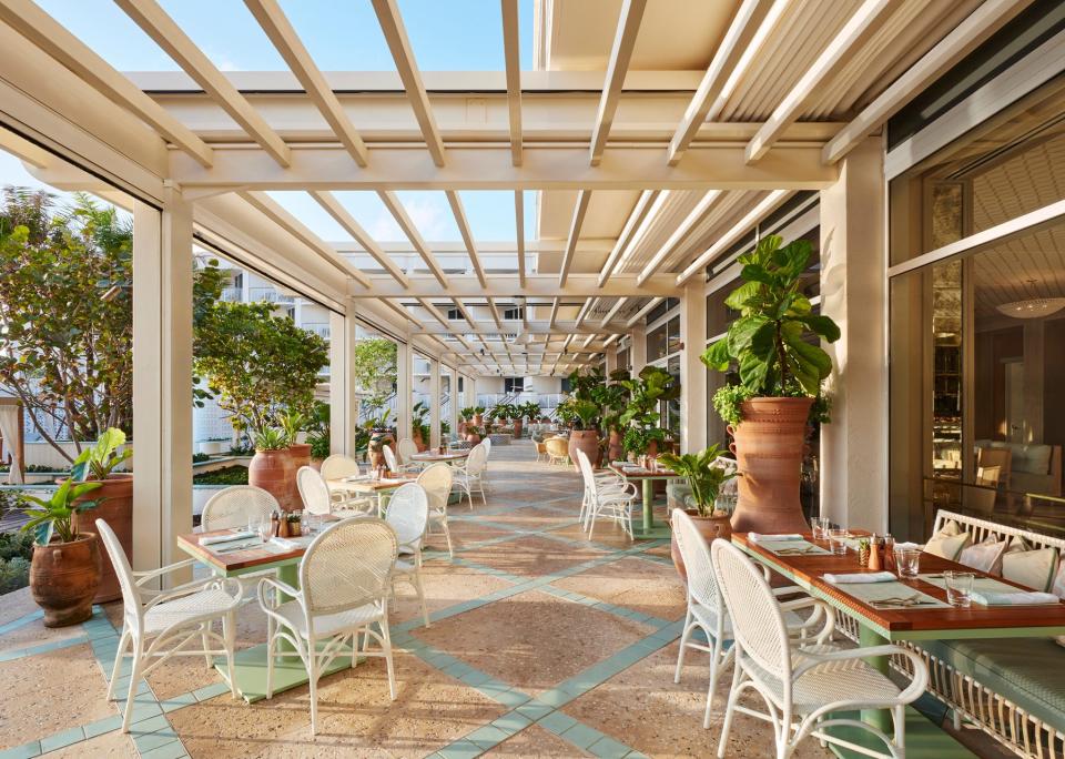 The terrace at the Four Seasons' Florie's.