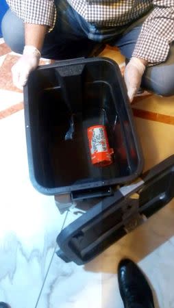 A flight recorder retrieved from the crashed EgyptAir flight MS804 is seen in this undated picture issued June 17, 2016. EGYPTIAN AVIATION MINISTRY via REUTERS