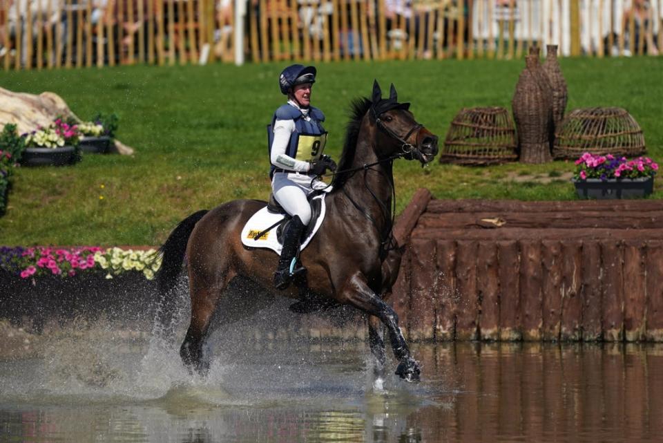 Nicola Wilson competes on JL Dublin during the Cross Country on day four of the Badminton Horse Trials (Steve Parsons/PA) (PA Wire)