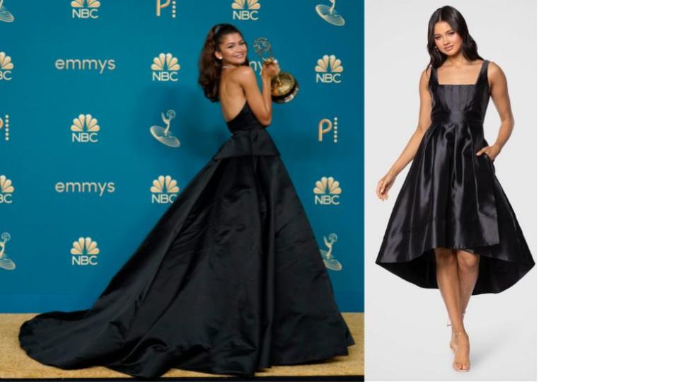 Zendaya; Model in black dress