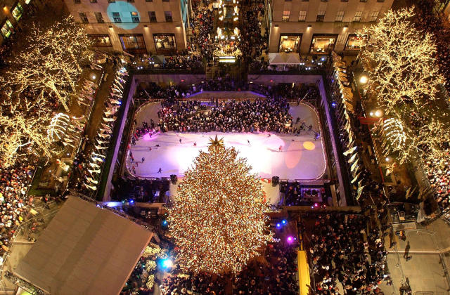 An 82-foot Christmas tree arrives at New York City's Rockefeller Center :  NPR