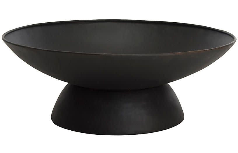 7) Oran Outdoor Fire Pit, Black