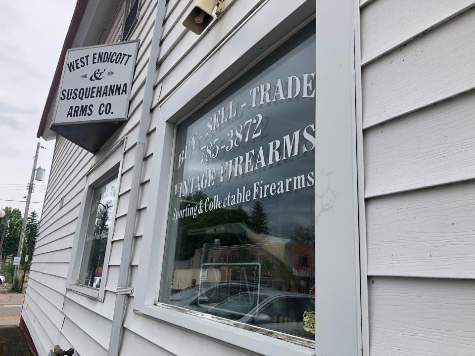 Vintage Firearms at 120 Nanticoke Ave. in Endicott posted a sign on its door stating a week-long closure Monday May 16, 2022.