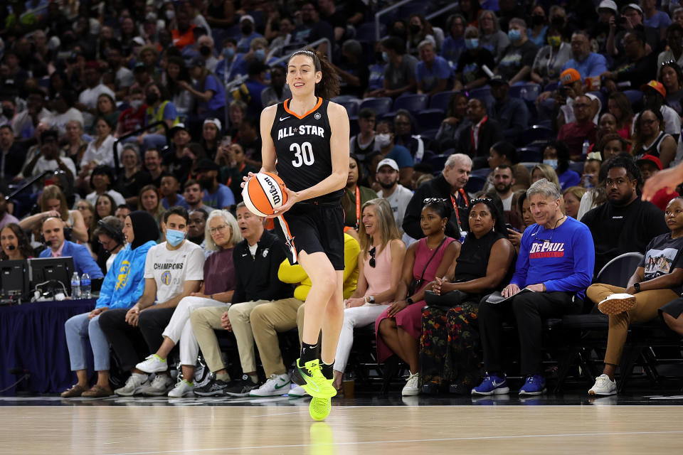 Seattle Storm star Breanna Stewart believes the WNBA needs to create most roster spots so the league can retain and develop an increasing number of talented young players. (Photo by Stacy Revere/Getty Images)