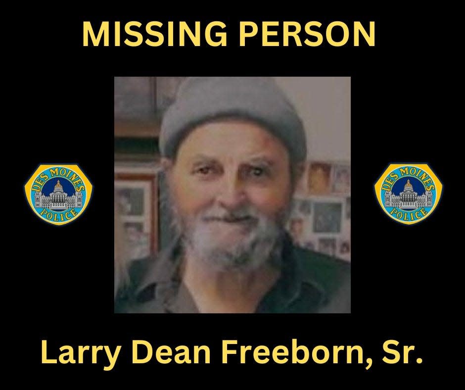 Des Moines Police ask the public to keep an eye out for Larry Dean Freeborn, Sr.