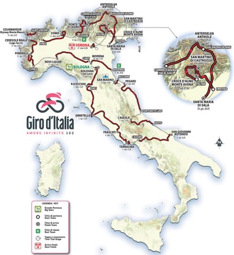 giro 2019 route