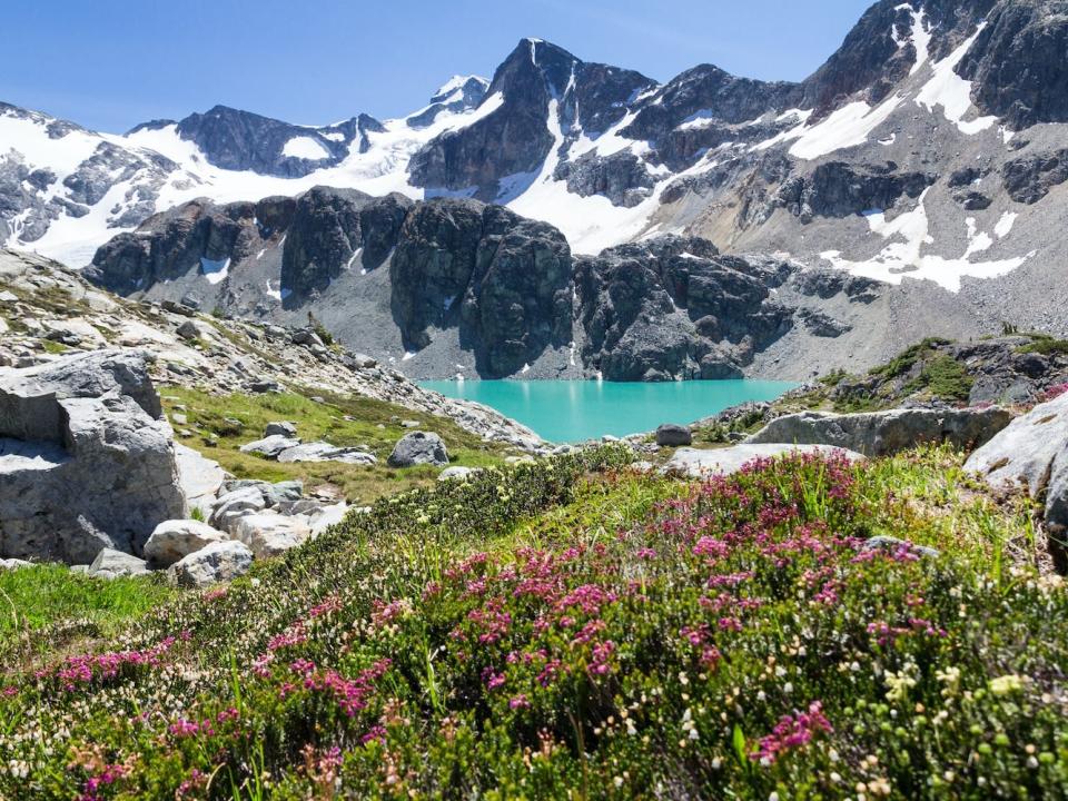 Wedgemount Lake in Whistler, Canada, in the summer.