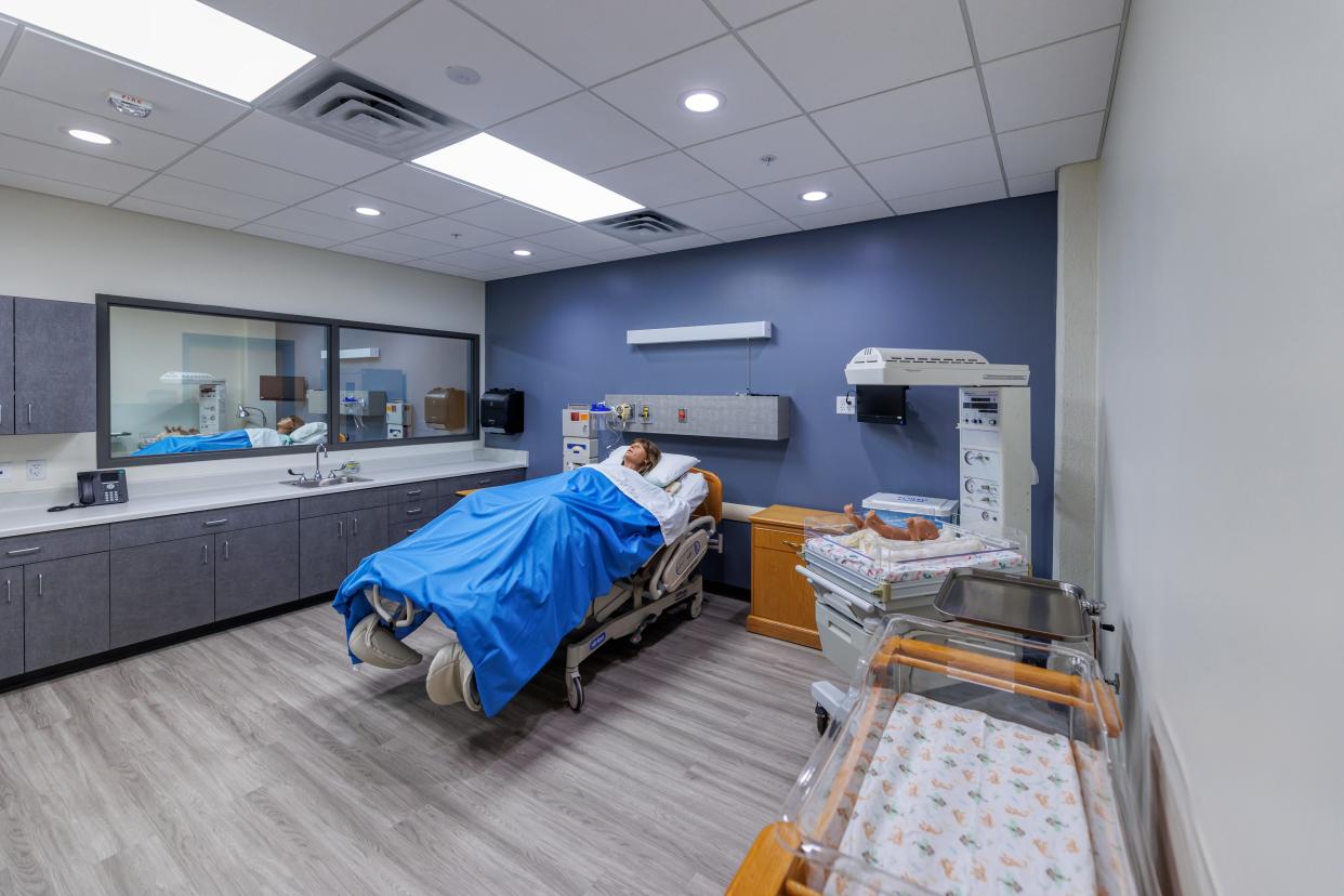 Marian University's simulation lab offers hands-on experience for nursing students. A $1 million congress-approved allocation will help fund this and other STEM equipment.