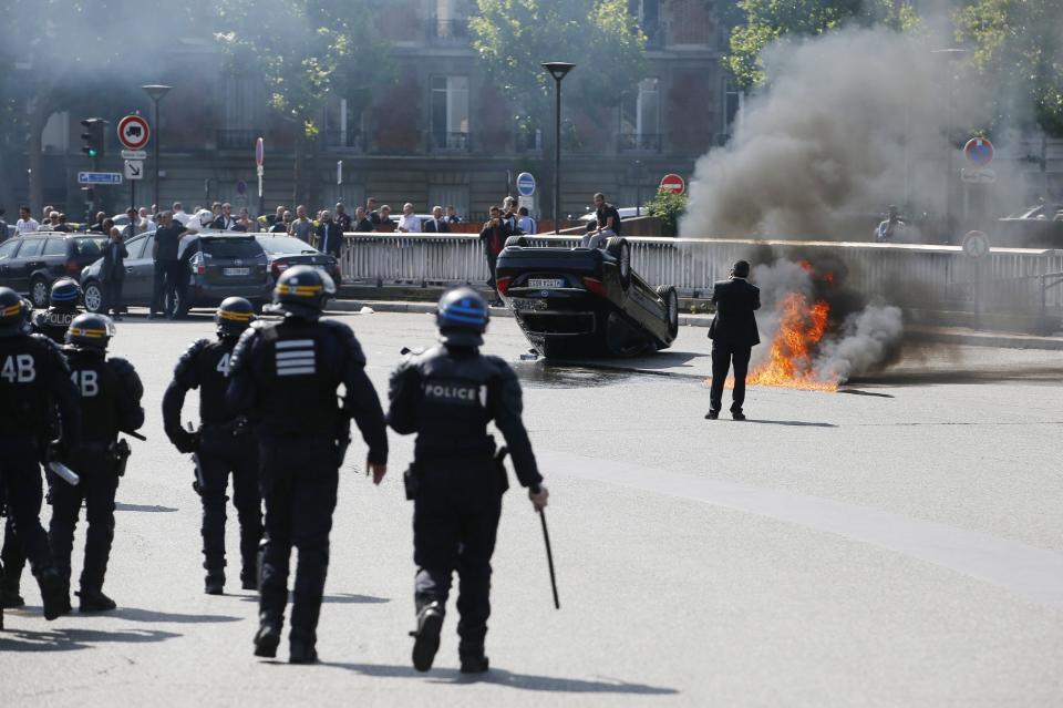 Anti-Uber protests turn violent in France