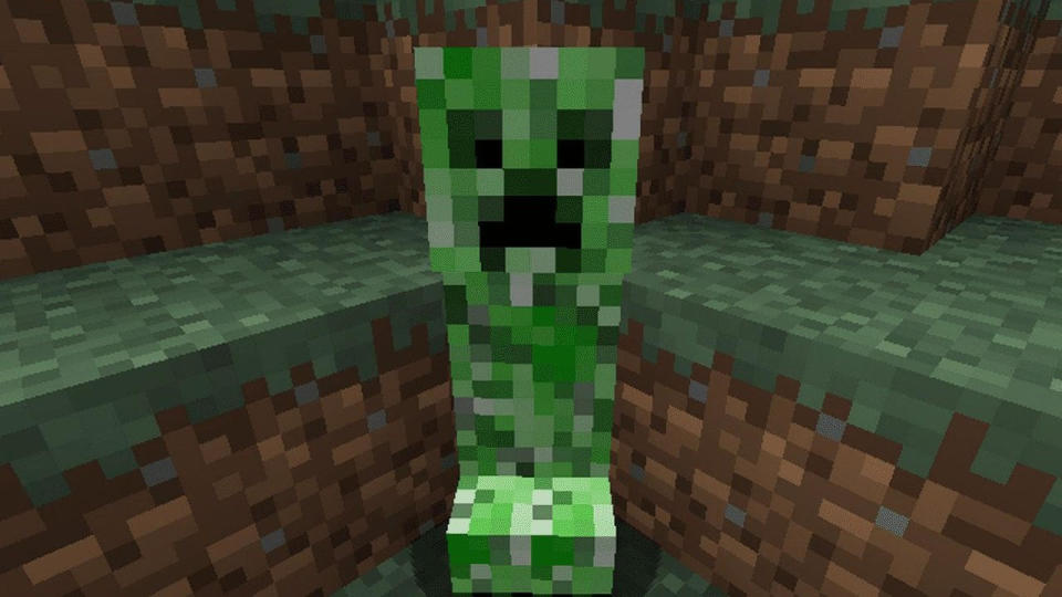 A Creeper in Minecraft