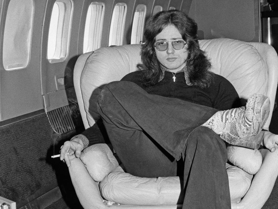 Deep Purple singer David Coverdale onboard the Starship in 1974.