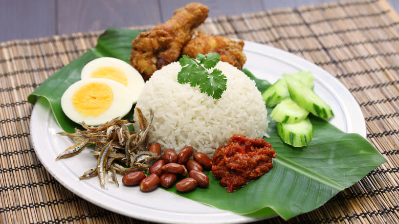 prepared nasi lemak