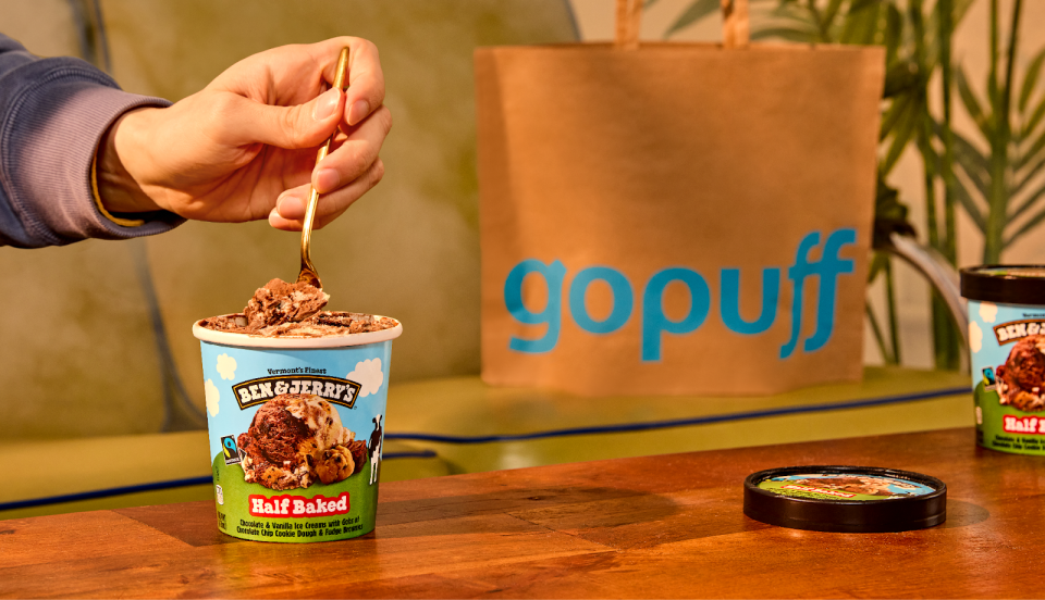 For Saturday only, GoPuff users can buy Ben & Jerry's ice cream pints for $4.20, while supplies last.