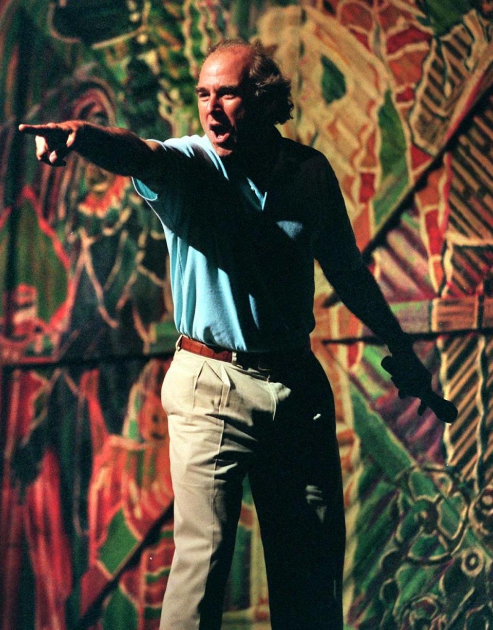 In 1997, Jimmy Buffett during sneak preview of new play “Don’t Stop the Carnival.”