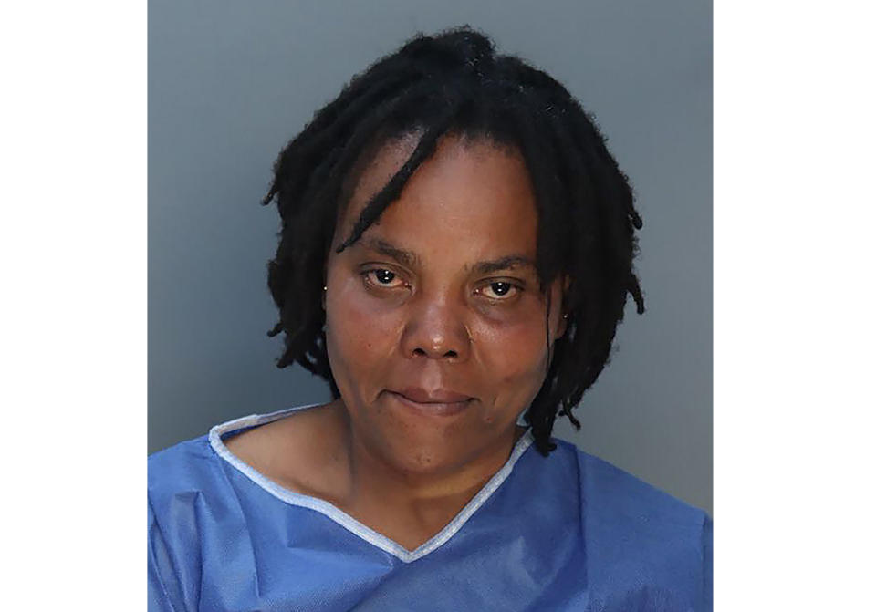 This photo provided by the Miami-Dade County Jail shows Odette Lysse Joassaint. Police in Miami arrested the 41-year-old woman in the deaths of her two children, aged 3 and 5, after officers responded to repeated hang-up 911 calls from her apartment where they found their tied-up bodies. (Miami-Dade County Jail via AP)