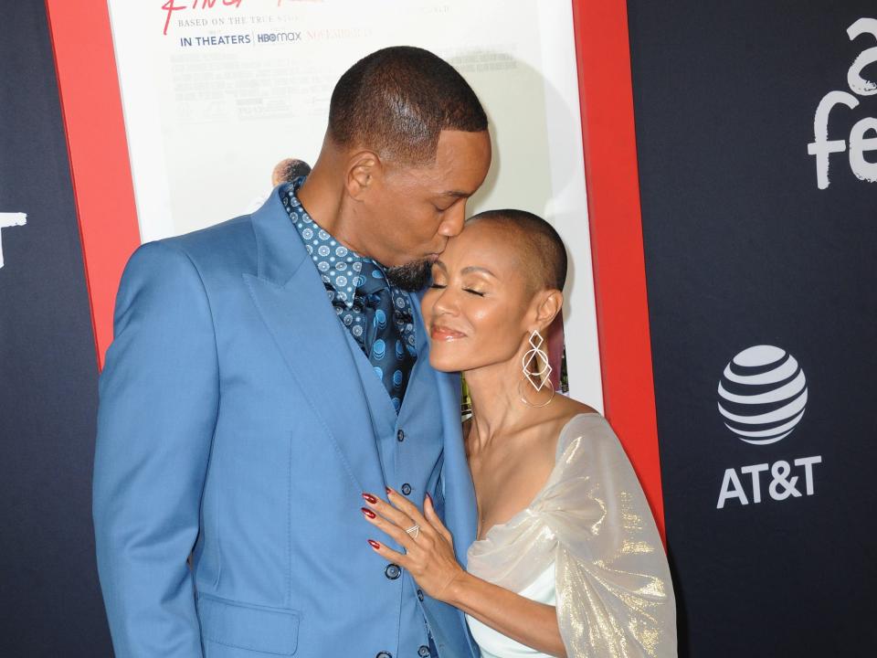 Will Smith and Jada Pinkett Smith attend the 2021 AFI Fest: Closing Night Premiere Of Warner Bros. "King Richard" held at TCL Chinese Theatre on November 14, 2021 in Hollywood, California.