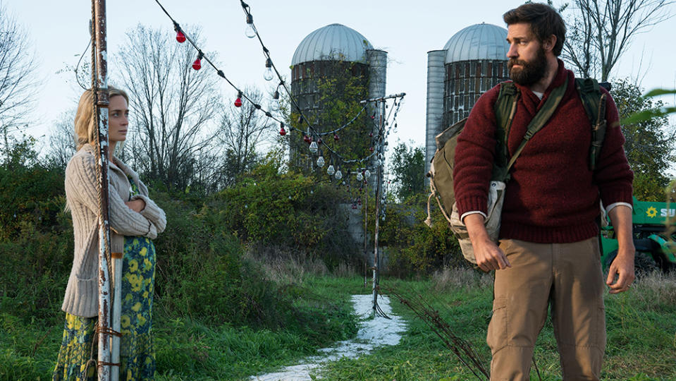 Editorial use only. No book cover usage.Mandatory Credit: Photo by Jonny Cournoyer/Paramount/Kobal/REX/Shutterstock (9484218u)Emily Blunt, John Krasinski"A Quiet Place" Film - 2018