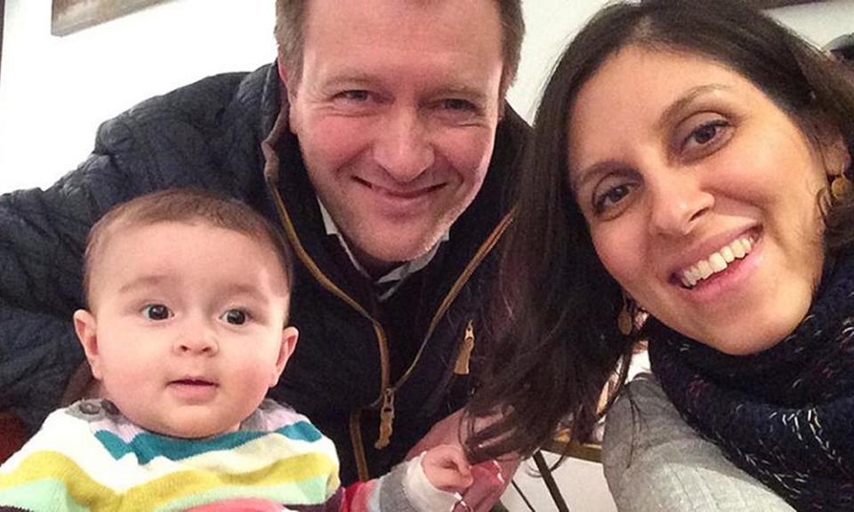 Nazanin Zaghari-Ratcliffe with her husband Richard Ratcliffe and their daughter Gabriella.