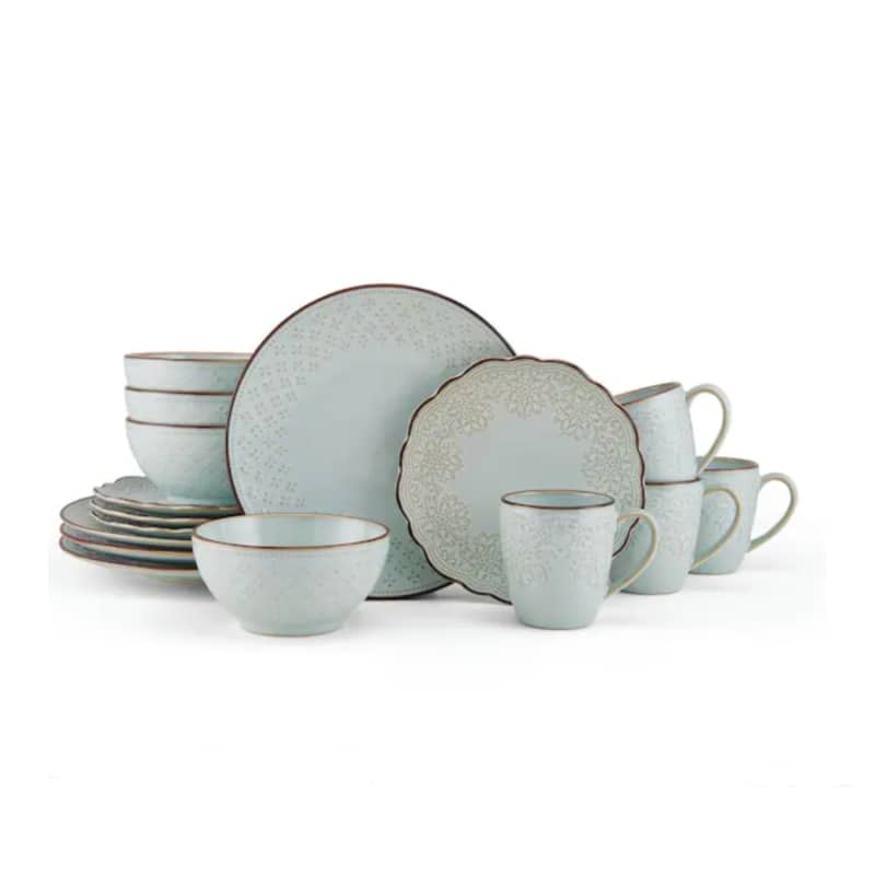 Pfaltzgraff 16-Piece Joanne White Stoneware Dinnerware Set