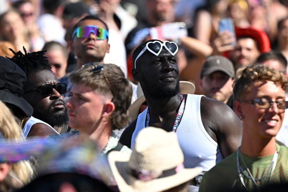 Stormzy stood in the crowd to support fellow rapper Aitch (AFP via Getty Images)