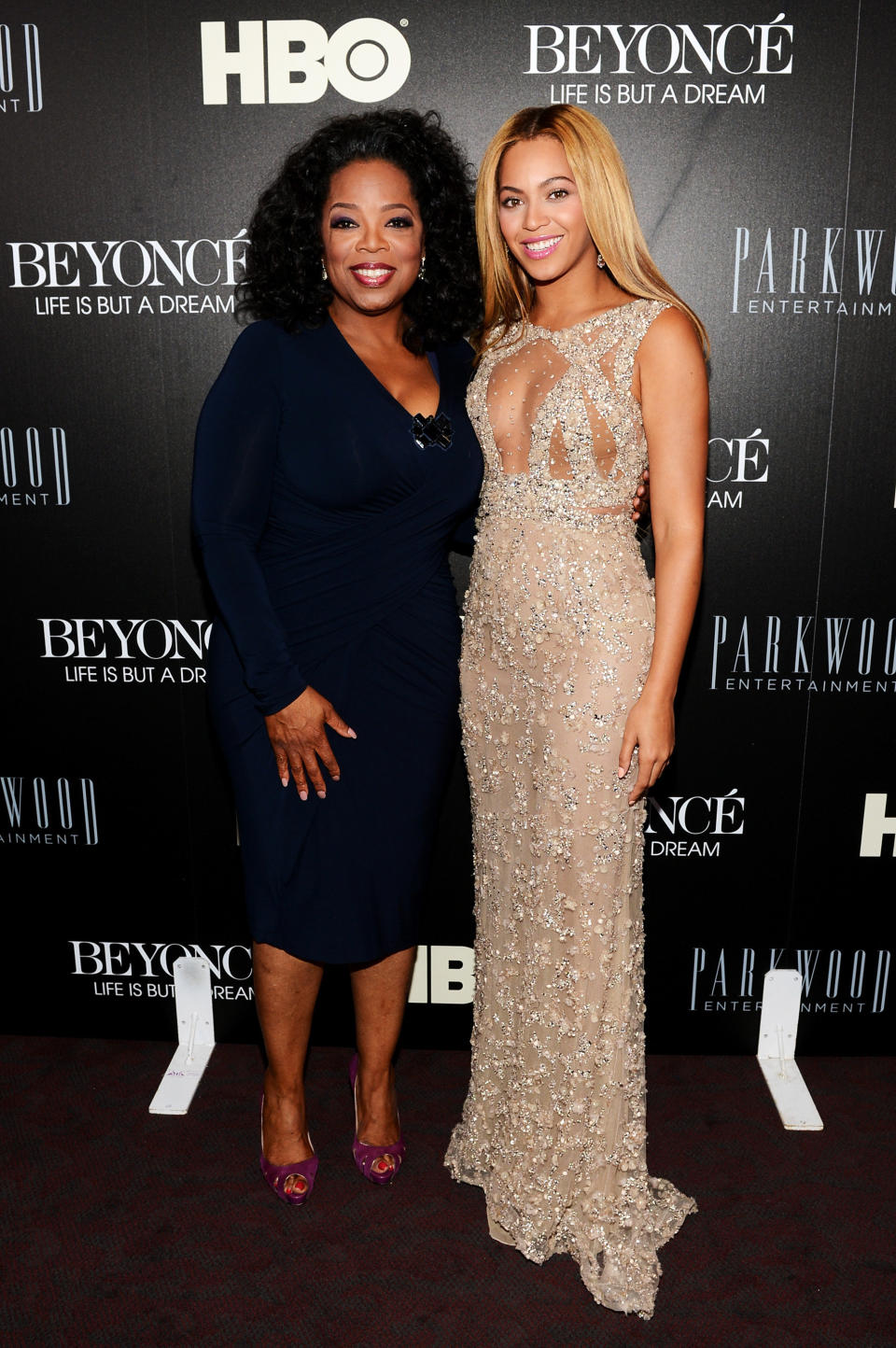 NEW YORK, NY - FEBRUARY 12:  Oprah Winfrey and Beyonce attend the HBO Documentary Film 'Beyonce: Life Is But A Dream' New York Premiere at the Ziegfeld Theater on February 12, 2013 in New York City.  (Photo by Larry Busacca/Getty Images for Parkwood Entertainment)