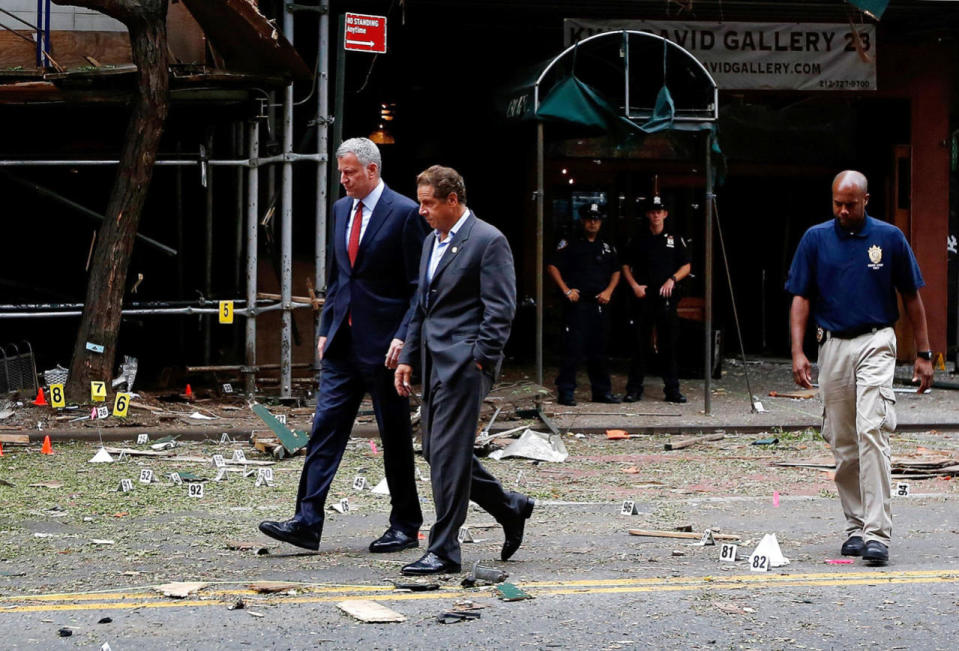 New York Governor and Mayor tour explosion site in New York