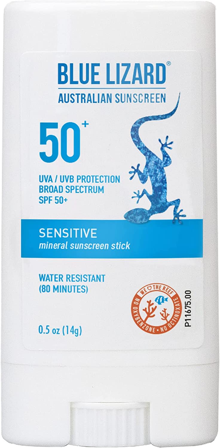 best sunscreen with zinc - Blue Lizard Sensitive Mineral Sunscreen Stick SPF 50