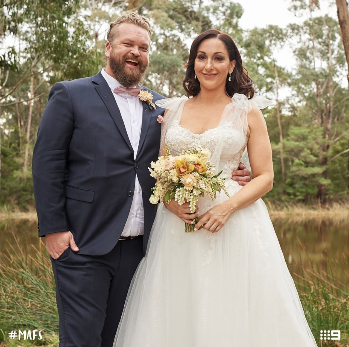 Poppy almost walked out of her wedding to Luke. Photo: Channel Nine.