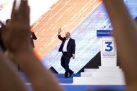 FILE In this file photo taken on Thursday, June 17, 2021, Armenian Prime Minister Nikol Pashinyan greets his supporters during a rally in his support prior to upcoming parliamentary elections in the center Yerevan, Armenia. Armenian voters will go to the polls for early parliamentary elections on Sunday, June 20, 2021. Armenians head to polls Sunday for an early parliamentary election stemming from a political crisis that has engulfed the country in the aftermath of the last year's fighting with Azerbaijan over the separatist region of Nagorno-Karabakh. (AP Photo/Areg Balayan, File)