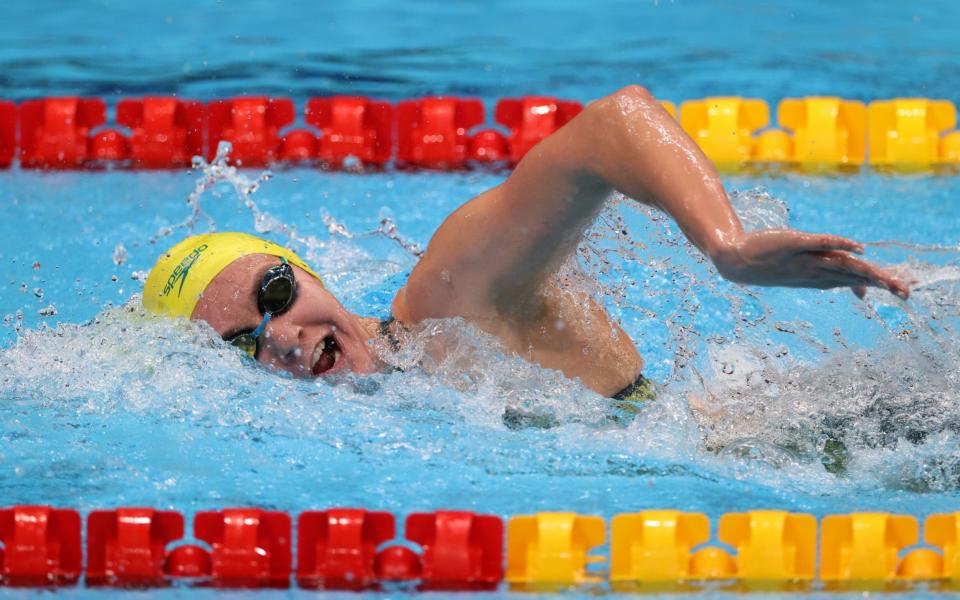 Ariarne Titmus is about to take on Katie Ledecky   - GETTY IMAGES