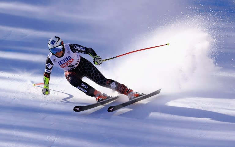 Tina Weirather of Liechtenstein competes in the ladies' Super-G race during the Audi FIS Ski World Cup Finals at Aspen Mountain on March 16, 2017 in Aspen, Colorado