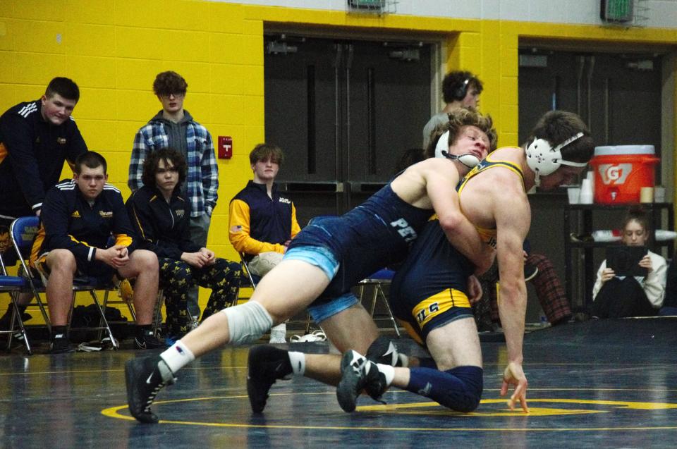 Trevor Swiss was one of a pair of Northmen wrestlers who earned Big North titles during the BNC finals recently. Swiss remained undefeated at 37-0 for the season with the overall title.