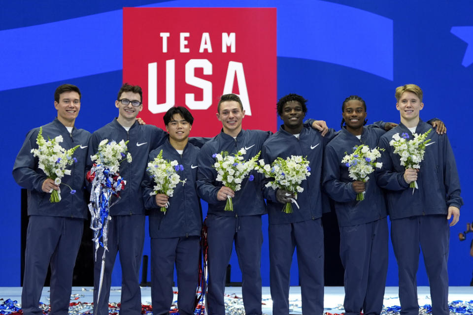 Members of 2024 Men’s Olympic Gymnastics Team return to home gym in