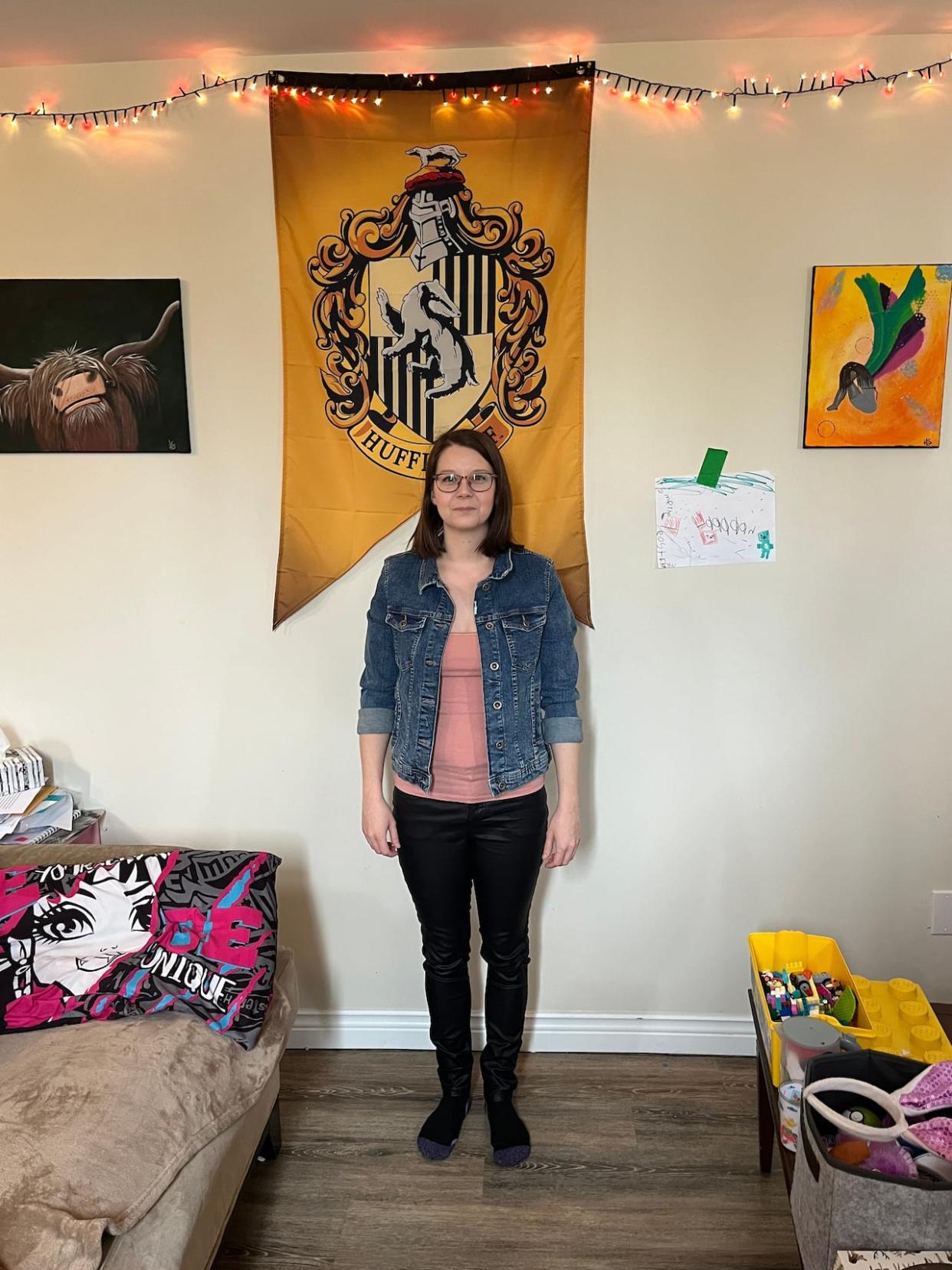 Haley Sirois and her family live in transitional housing through Moncton Headstart. She says the program has changed her life.  (Jonna Brewer/CBC - image credit)