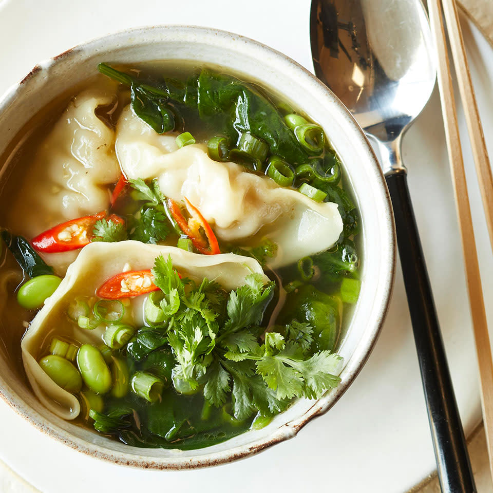 Potsticker & Vegetable Soup