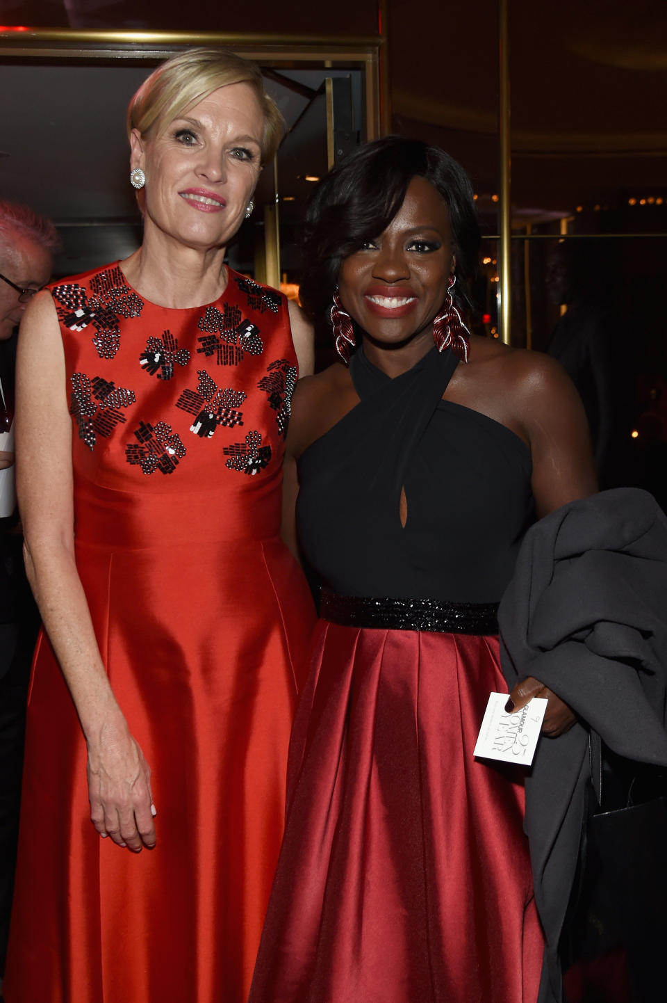 NEW YORK, NY - NOVEMBER 09:  Honoree, activist Cecile Richards (L) and Viola Davis attend the 2015 Glamour Women of The Year Awards dinner hosted by Cindi Leive at The Rainbow Room on November 9, 2015 in New York City.  (Photo by Jamie McCarthy/Getty Images for Glamour)